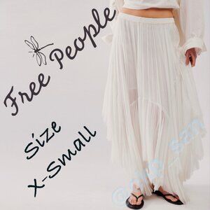 Free People White Maxi Skirt